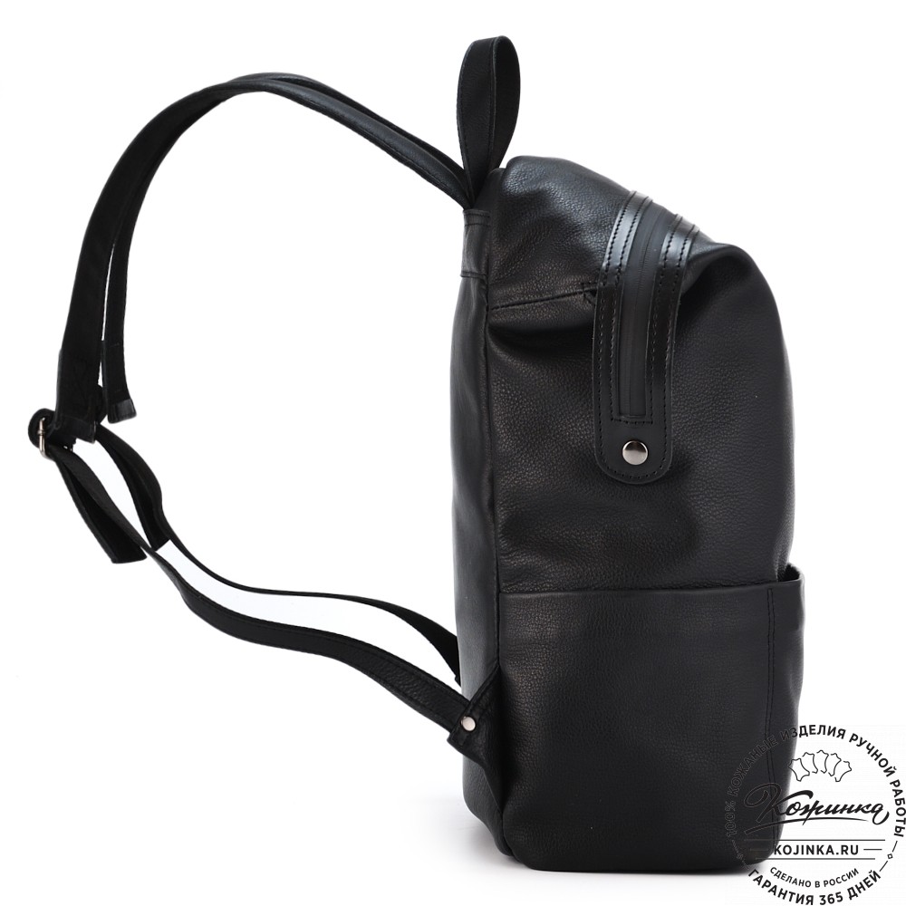 Кожаный рюкзак "Аргентум" (чёрный)